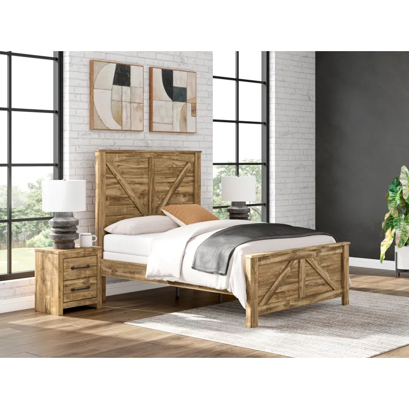 Branstony Queen Crossbuck Panel Bed