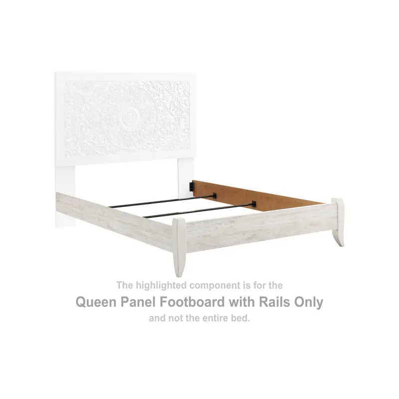 Paxberry Queen Panel Footboard with Rails
