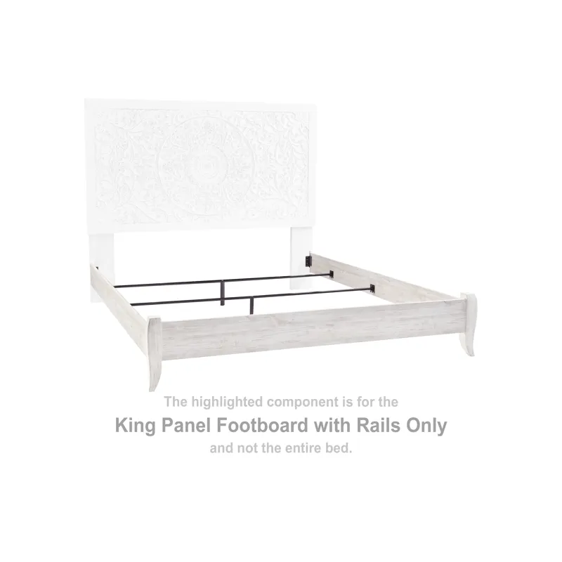 Paxberry King Panel Footboard with Rails