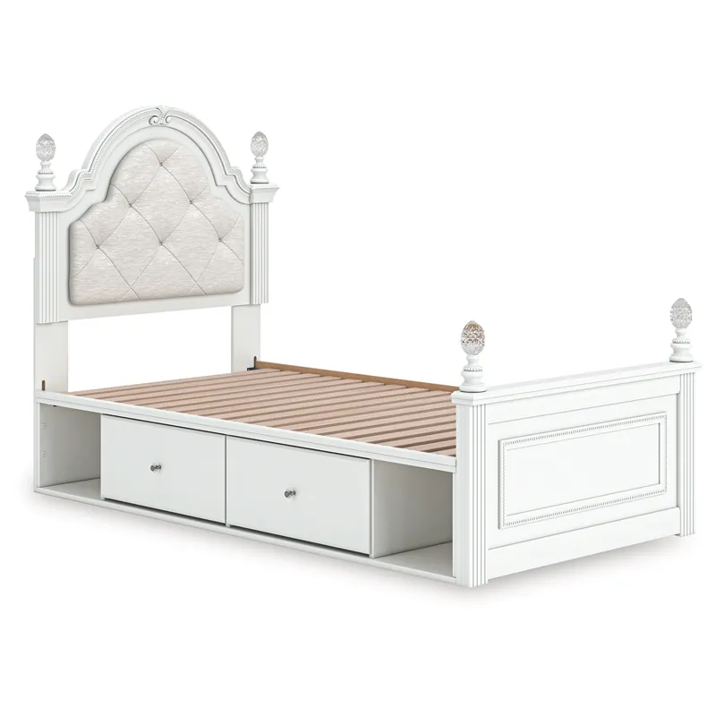 Kozlani Twin Upholstered Panel Storage Bed
