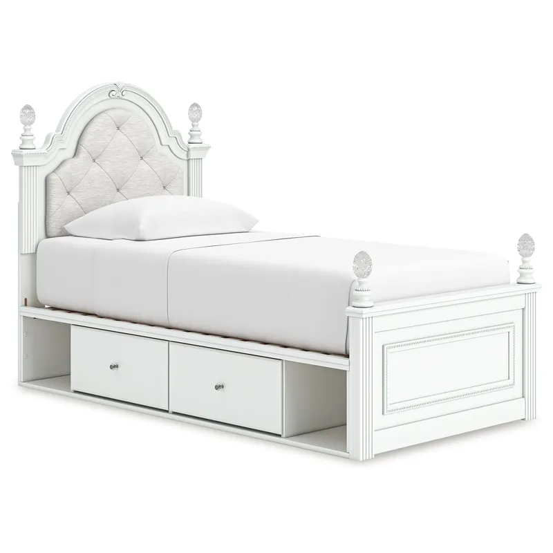 Kozlani Twin Upholstered Panel Storage Bed