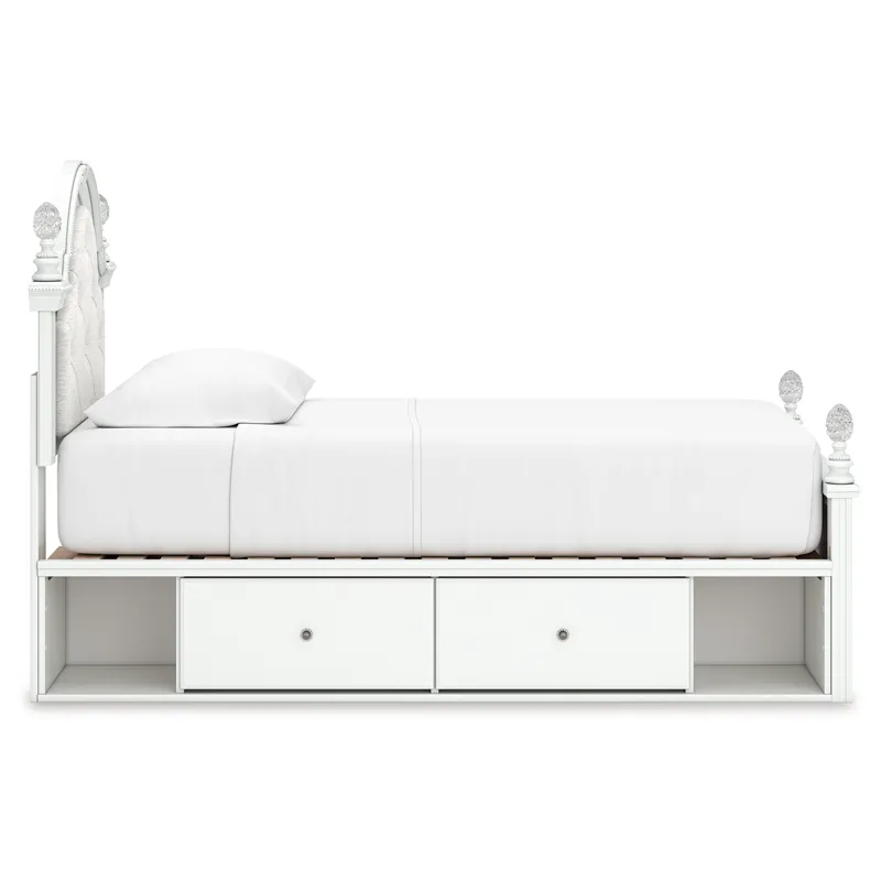 Kozlani Twin Upholstered Panel Storage Bed