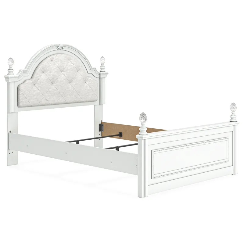 Kozlani Full Upholstered Panel Bed, Dresser and Mirror