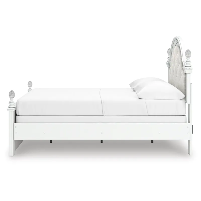 Kozlani Full Upholstered Panel Bed, Dresser and Mirror