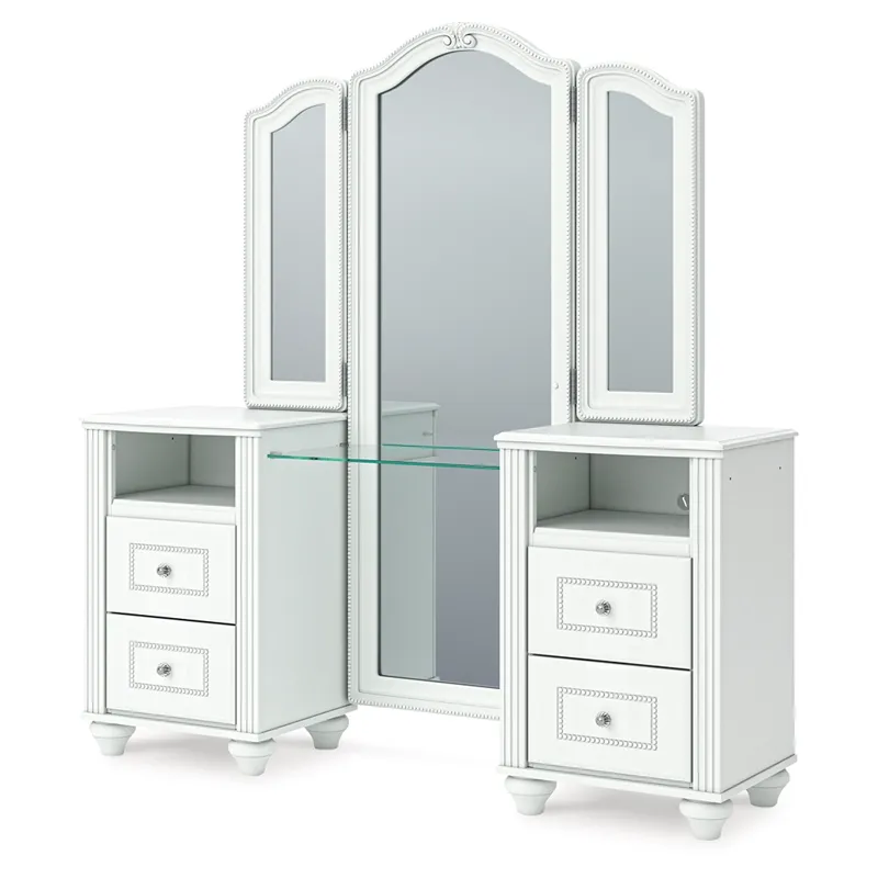 Kozlani Vanity, Mirror and Stool
