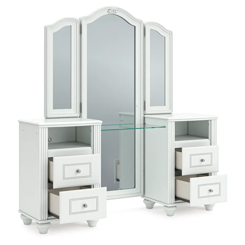 Kozlani Vanity, Mirror and Stool