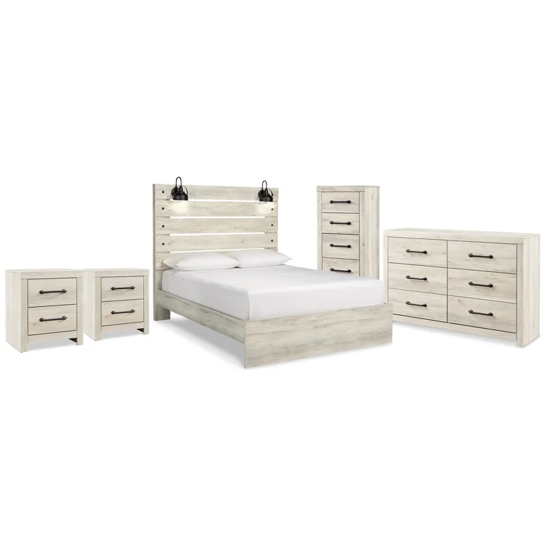 Cambeck Queen Panel Storage Bed, Dresser, Chest and 2 Nightstands
