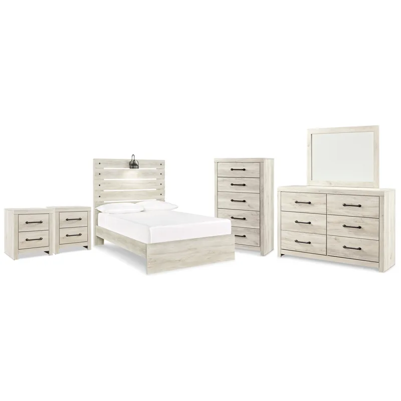 Cambeck Full Panel Bed, Dresser, Mirror, Chest and 2 Nightstands