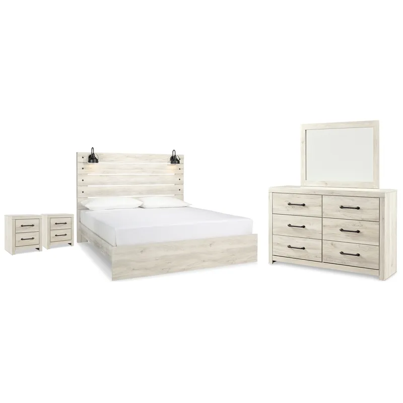 Cambeck King Panel Bed, Dresser, Mirror and 2 Nightstands