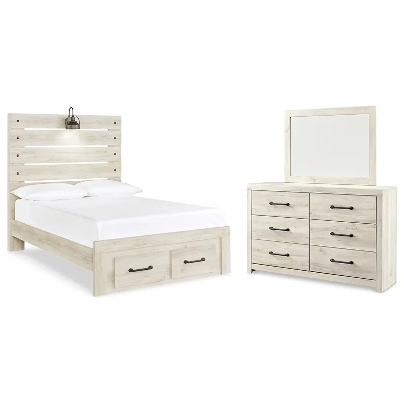 Cambeck Full Storage Bed, Dresser and Mirror