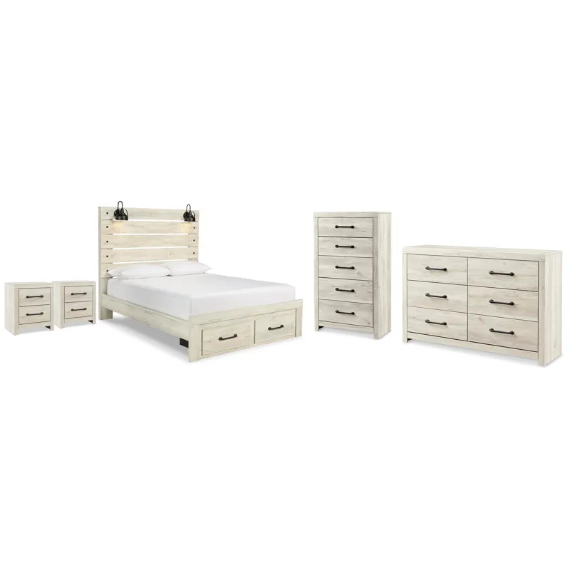 Cambeck Queen Panel Storage Bed, Dresser, Chest and 2 Nightstands