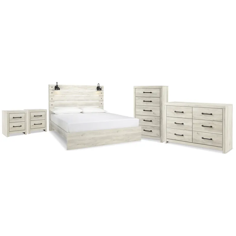 Cambeck King Panel Bed, Dresser, Chest and 2 Nightstands