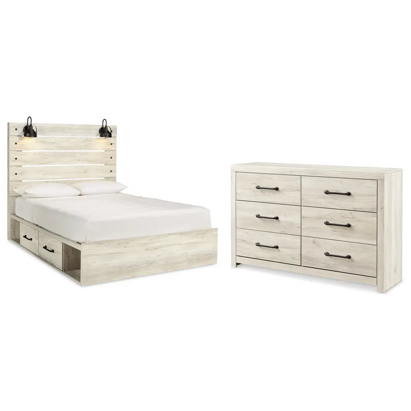 Cambeck Queen Panel Bed with Storage and Dresser