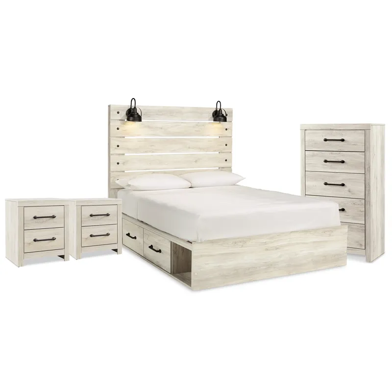 Cambeck Queen Storage Bed, Chest and 2 Nightstands