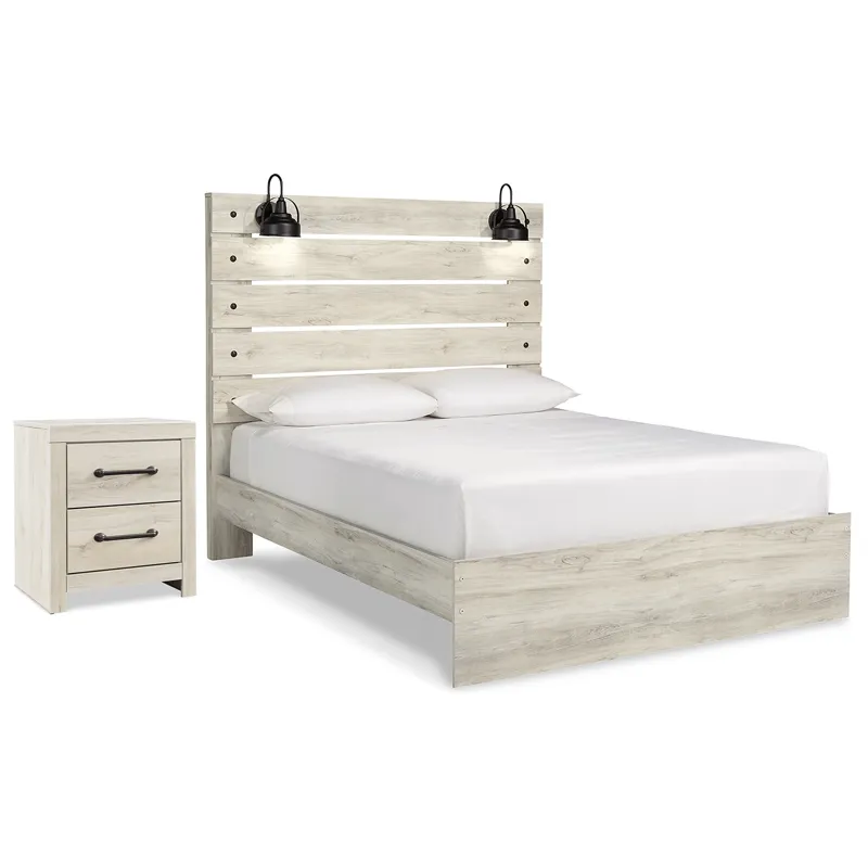 Cambeck Queen Panel Bed and 2 Nightstands