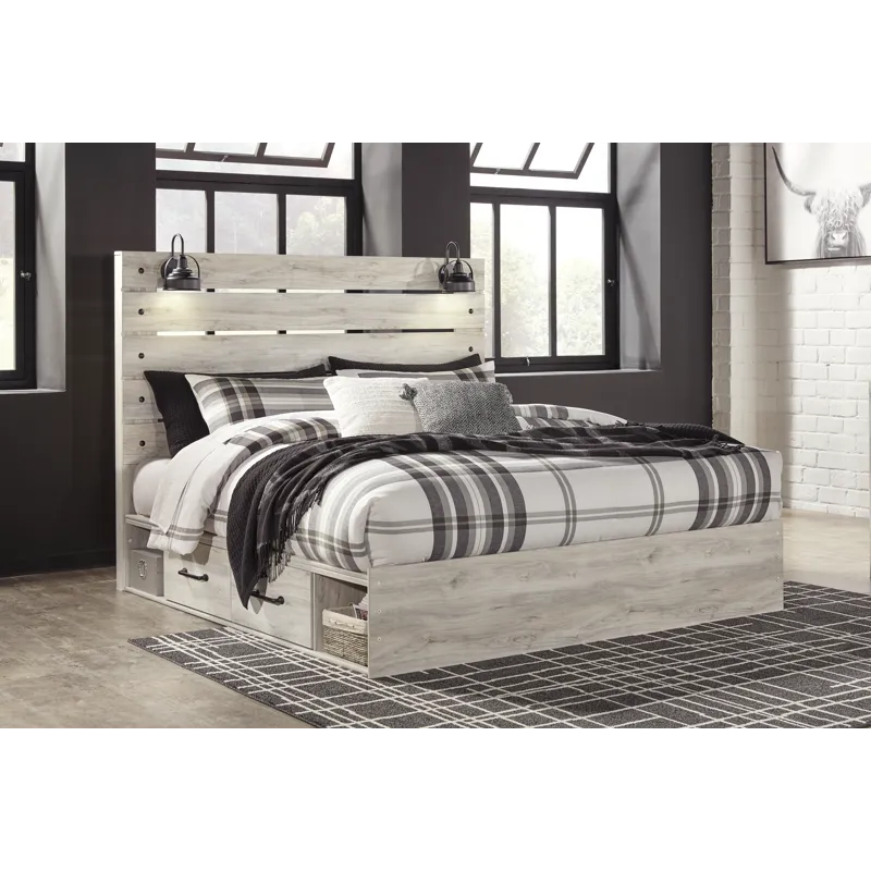 Cambeck King Panel Storage Bed, Dresser and 2 Nightstands