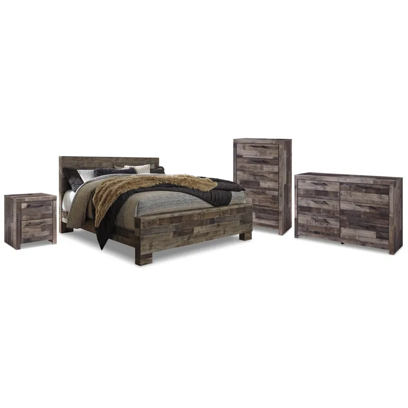 Derekson Queen Panel Storage Bed, Dresser, Chest and Nightstand