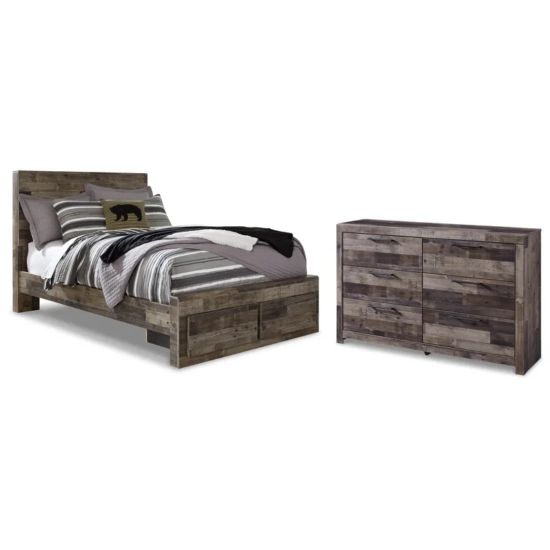 Derekson Full Panel Storage Bed and Dresser