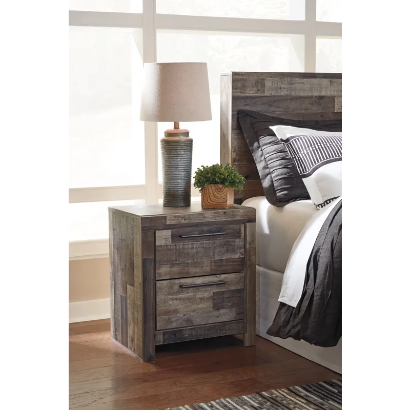 Derekson Full Panel Storage Bed, Dresser, Mirror and 2 Nightstands