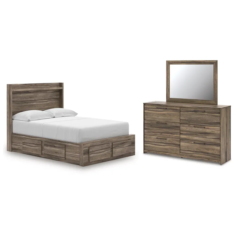 Elbrim Full Panel Storage Bed, Dresser and Mirror