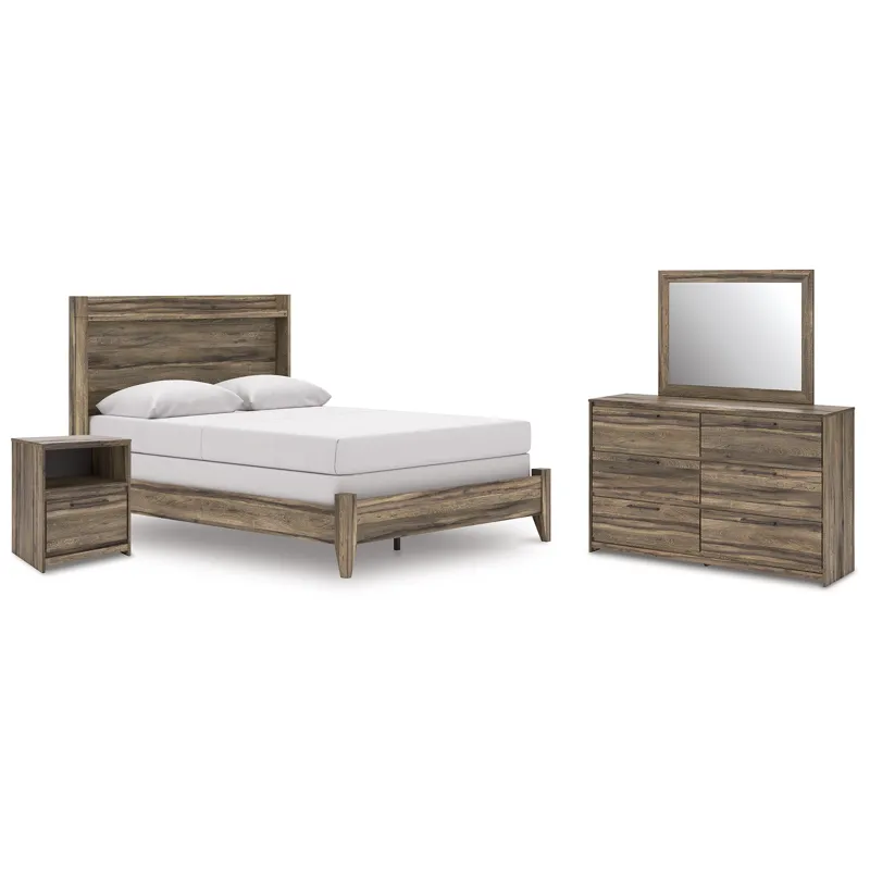 Elbrim Queen Panel Bed, Dresser, Mirror and Nightstand