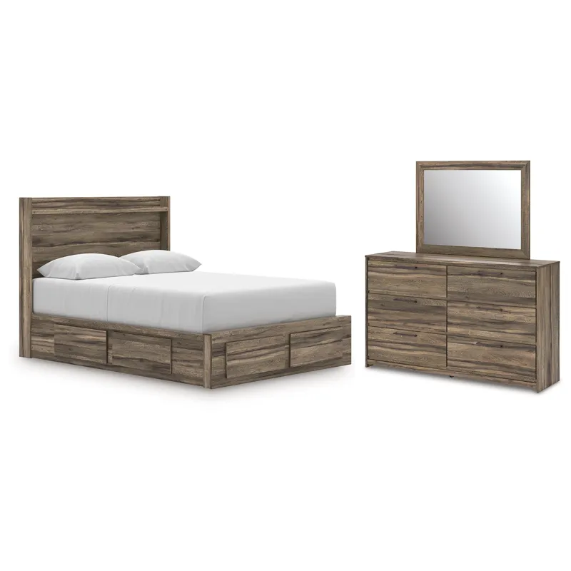 Elbrim Queen Panel Storage Bed, Dresser and Mirror