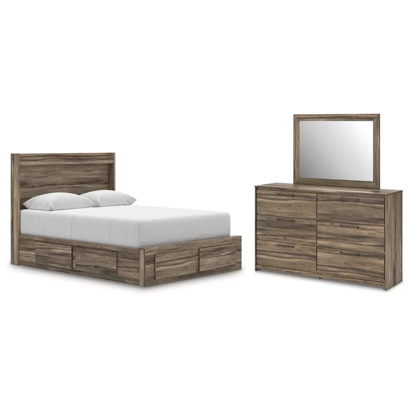 Elbrim Queen Panel Storage Bed, Dresser and Mirror
