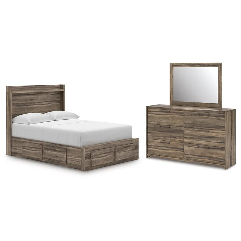 Elbrim Full Panel Storage Bed, Dresser and Mirror
