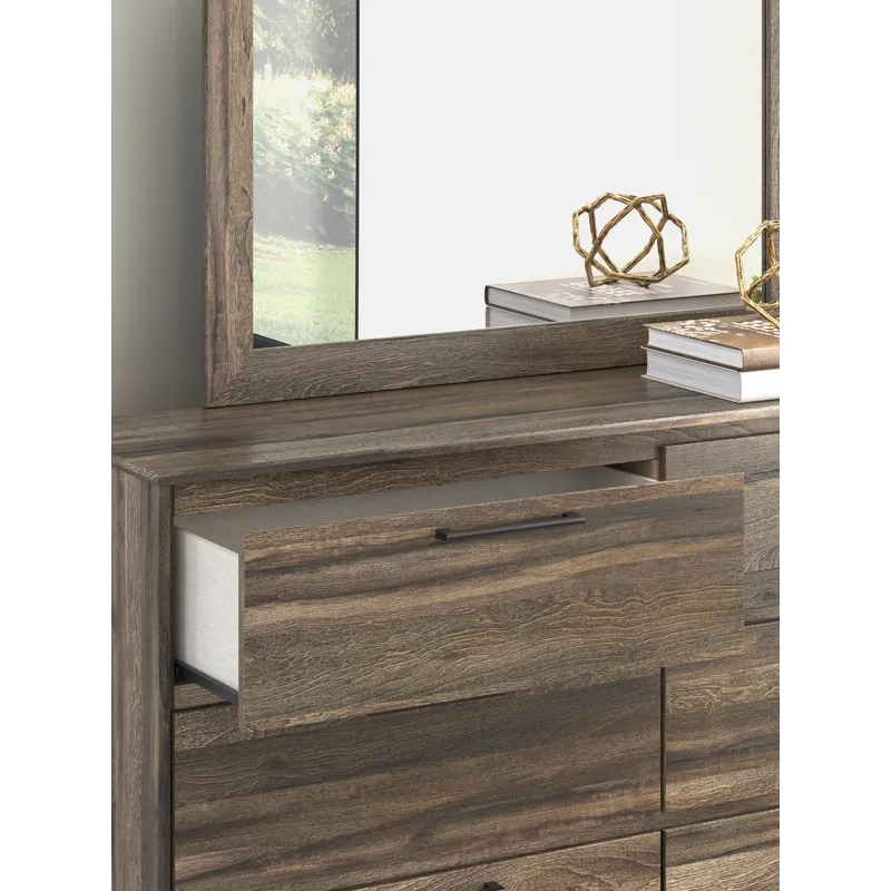 Elbrim King Panel Bed, Dresser, Mirror and Nightstand