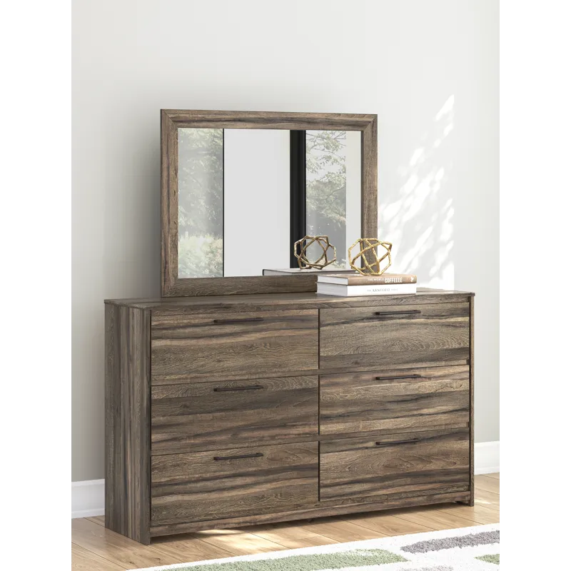Elbrim King Panel Bed, Dresser, Mirror and Nightstand