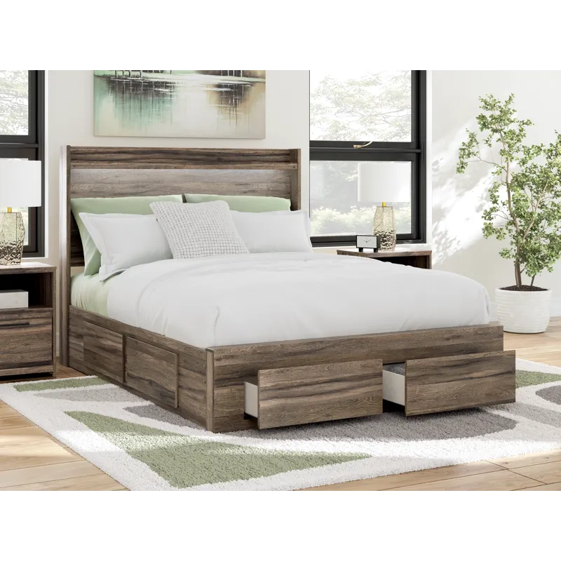 Elbrim Queen Panel Storage Bed, Dresser and Mirror