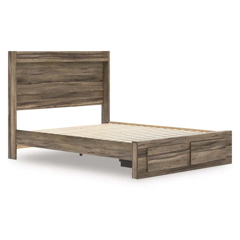 Elbrim Queen Panel Storage Bed, Dresser, Mirror and Nightstand