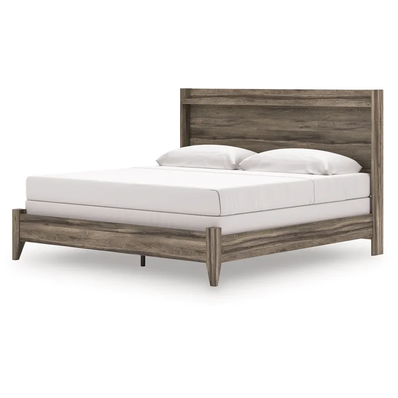 Elbrim King Panel Bed, Dresser, Mirror and Nightstand