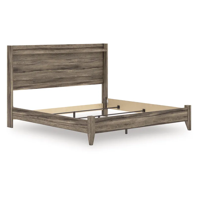 Elbrim King Panel Bed, Dresser, Mirror and Nightstand