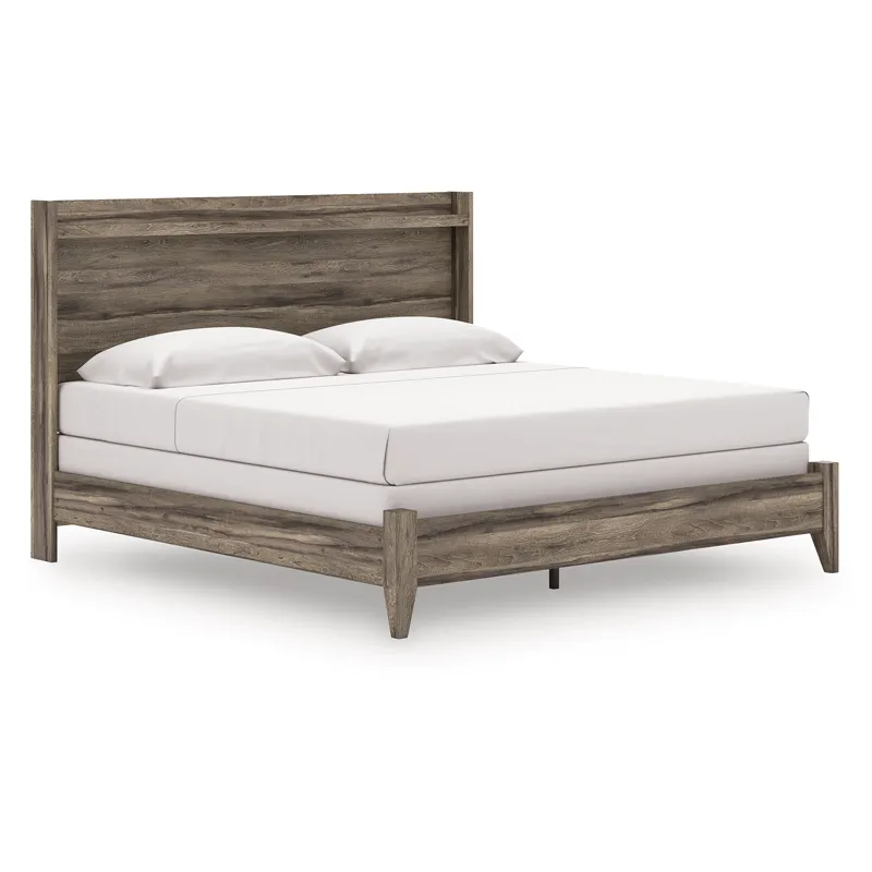 Elbrim King Panel Bed, Dresser, Mirror and Nightstand