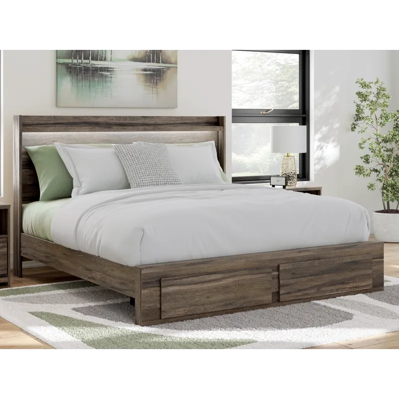 Baystorm King Panel Storage Bed, Chest and Nightstand