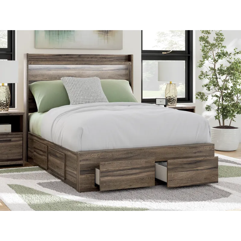 Elbrim Full Panel Storage Bed, Dresser and Mirror