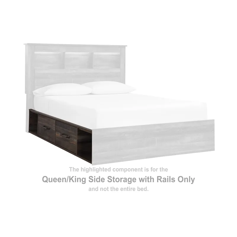 Drystan Queen/King Side Storage with Rails