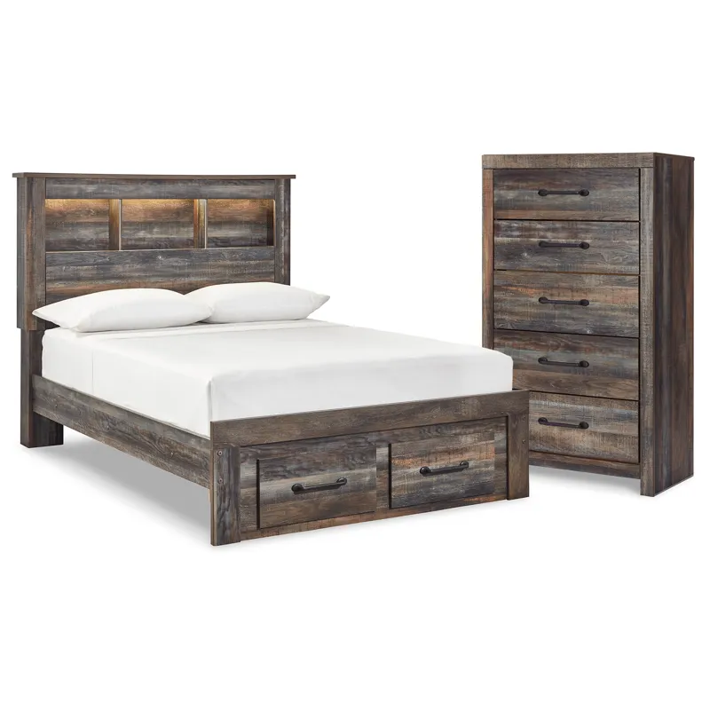 Drystan Full Bookcase Storage Bed and Chest