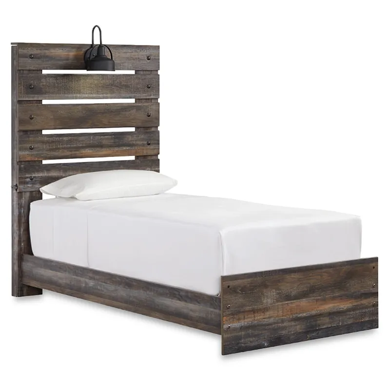 Drystan Twin Panel Bed with Storage, Dresser and Nightstand