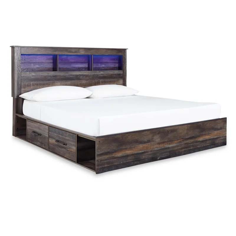Drystan King Storage Bed, Dresser, Mirror and Chest