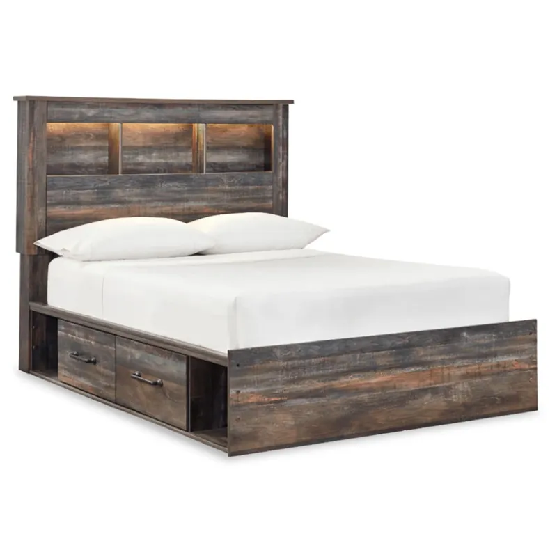Drystan Full Bookcase Storage Bed and Dresser
