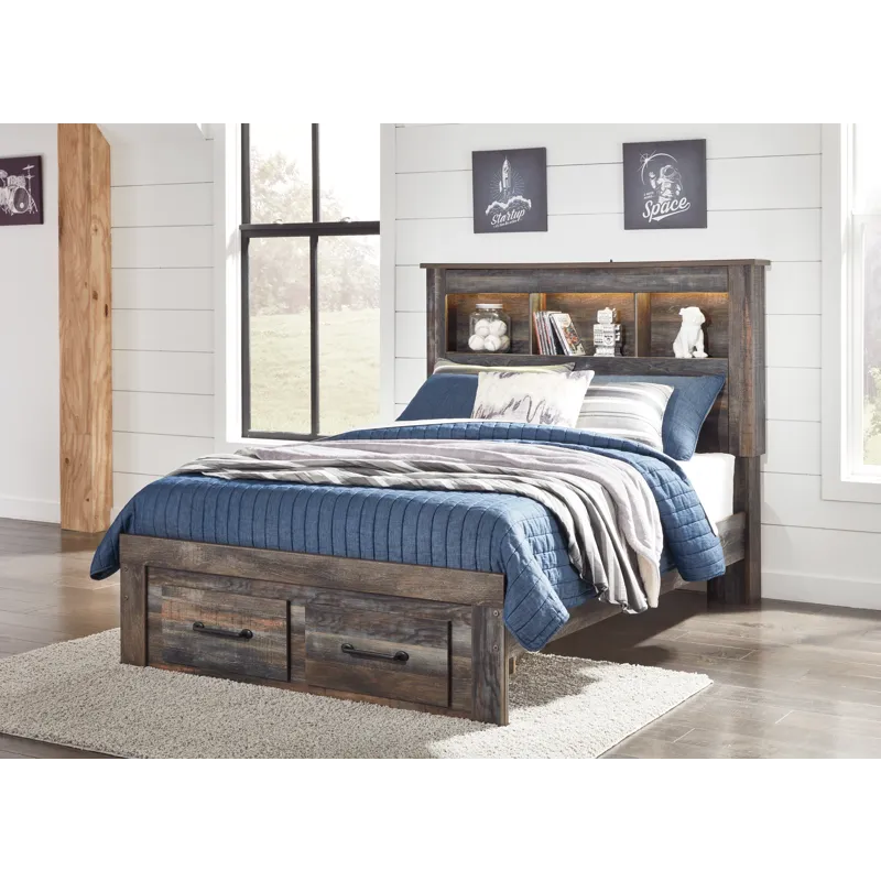 Drystan Full Bookcase Storage Bed and Chest