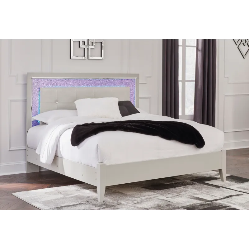 Zyniden Queen Upholstered Panel Bed