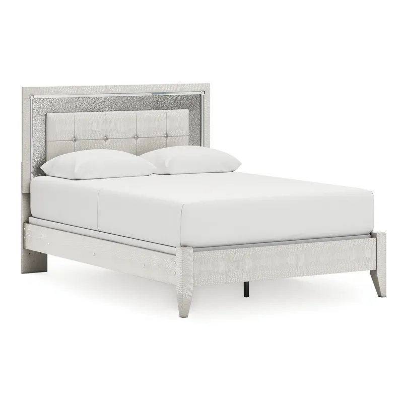 Zyniden Queen Upholstered Panel Bed