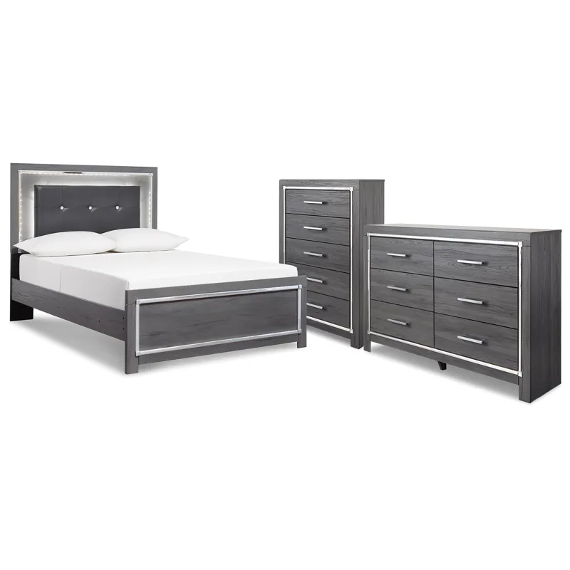 Lodanna Full Panel Bed, Dresser and Chest