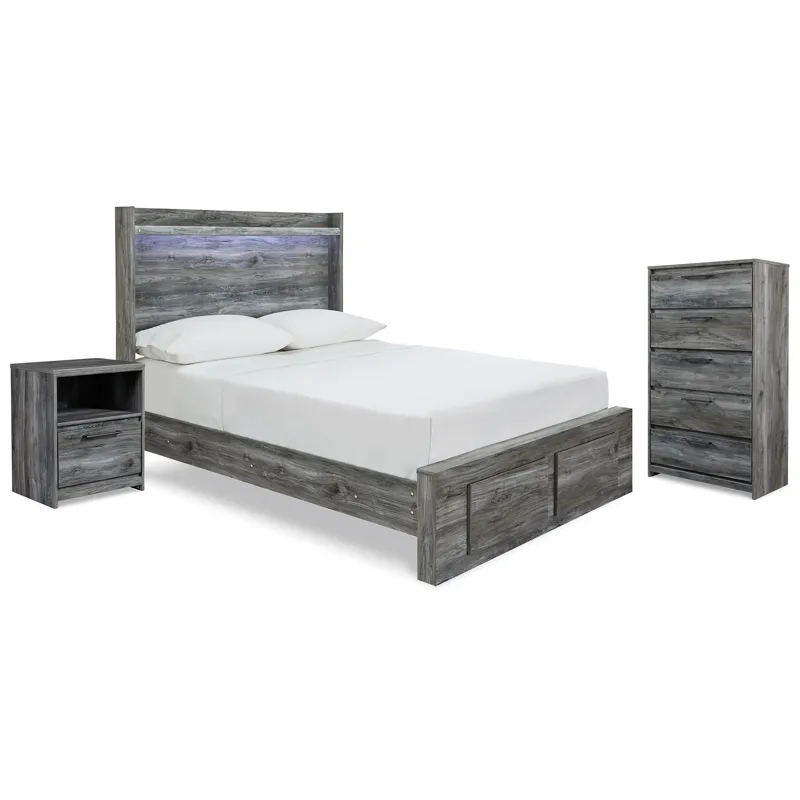 Baystorm Full Storage Bed, Chest and Nightstand