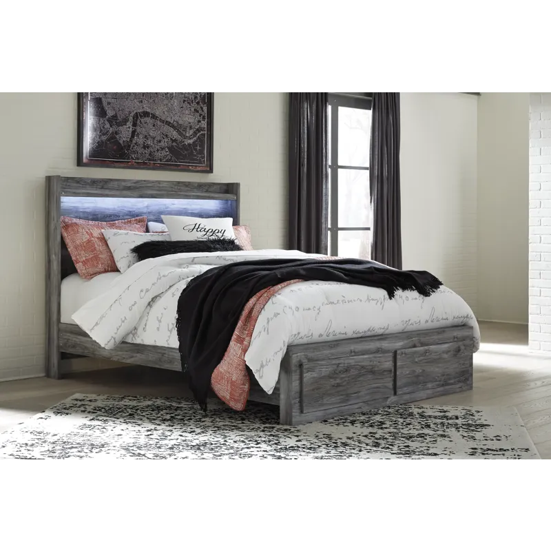 Baystorm Queen Panel Storage Bed and Nightstand