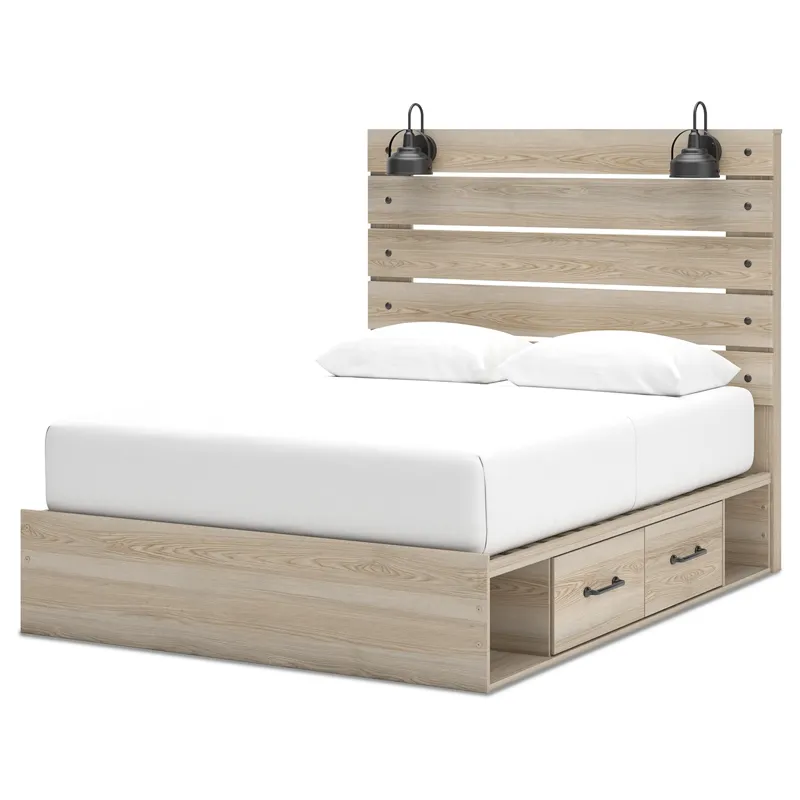 Senbry Queen Panel Bed with Storage