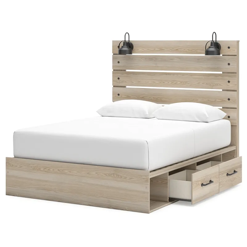 Senbry Queen Panel Bed with Storage